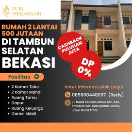 RUMAH 2 LANTAI CLUSTER DI LOKASI SANGAT STRATEGIS BEKASI