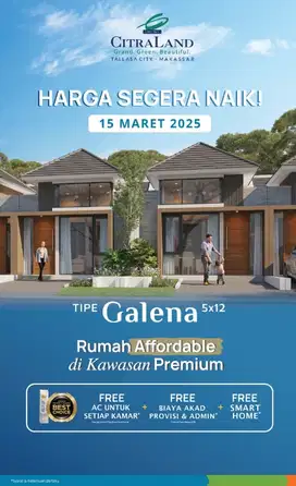 Rumah cantik di kawasan premium Tallasakcity kota makassar