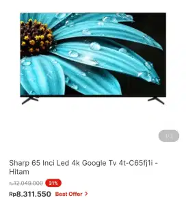 SHARP GOOGLE TV 4K 65 INCI