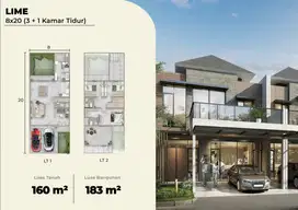 Rumah 2 Lantai Permata Hijau Residence di PIK 2