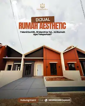 Rumah Siap Huni, dekat stasiun KRL pondok rajeg