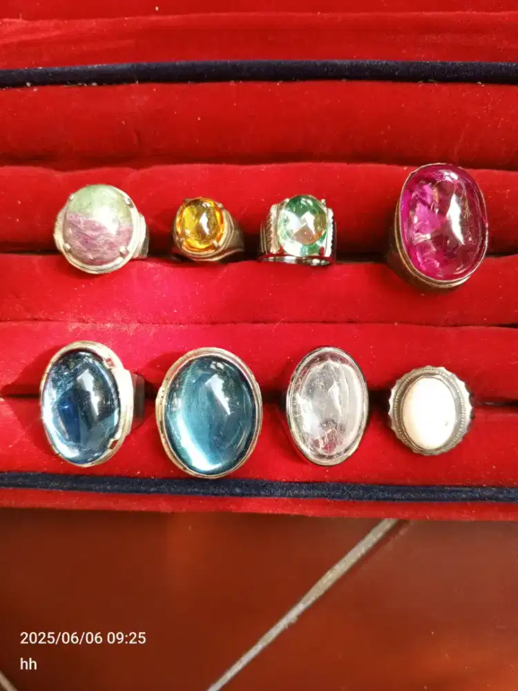 Cincin akik yellow topas siam rose dll
