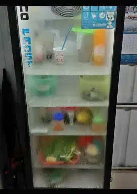 Jual bu showcase kulkas pendingin minuman ukuran 4 rak merk STEKO