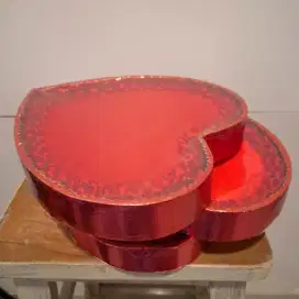 Box Pajangan Display Serbaguna Kotak Kado Merah Hari Red Heart Shape