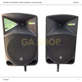 SPEAKER AKTIF MACKIE THUMP 15 ORI SECOND