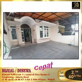 disewakan rumah 1 1/4 lantai citra garden city 3 cengkareng jakarta