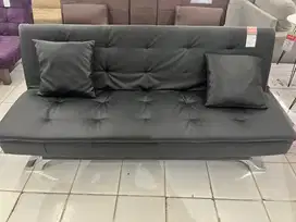 PROMO CUCI GUDANG !!! SELMA GREESA SOFA BED KULIT - HITAM