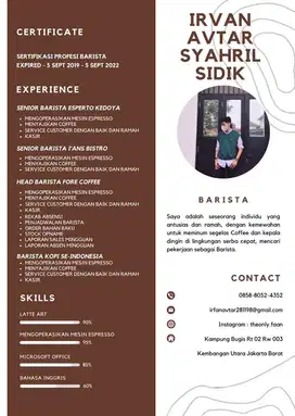Mencari Loker Barista Jakarta