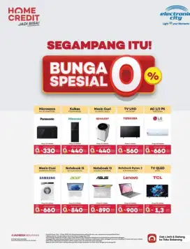 Kredit Elektronik promo Bunga 0%