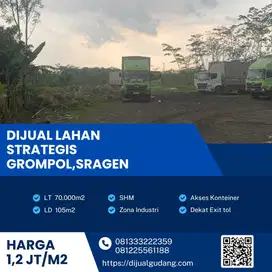 Dijual Lahan sangat Strategis di Grompol Sragen, Luas 7 Ha BU!