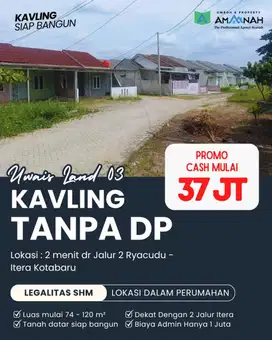 PROMO JUAL TANAH KAVLING TANPA DP DI DALAM PERUMAHAN AYODIA