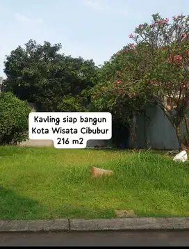 Di Jual Kavling Siap  Bangun 7,9jt/m. Kota Wiata Cibubur.