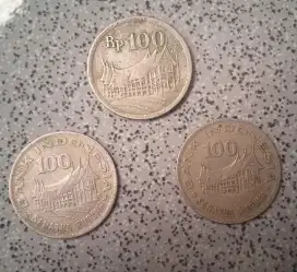 UANG KOIN LOGAM 100 RUPIAH 1973/1978 (4 KOIN COLLECTOR ONLY)