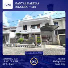 JUAL RUMAH MANYAR KARTIKA SURABAYA SHM SIAP HUNI KLAMPIS SEMOLO MERR