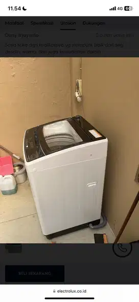 ELECTROLUX TOPLOAD 10.5KG