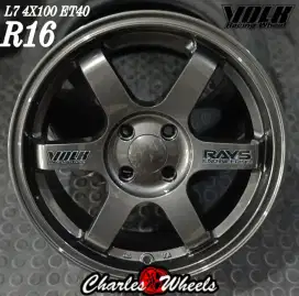 Jual velg for sale rep te37 r16 4x100 jazz brio agya ayla baleno dll