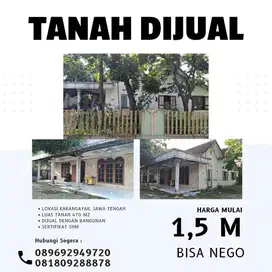 Rumah + Tanah Luas Dijual di Karanganyar  Siap Huni – Lokasi Stra