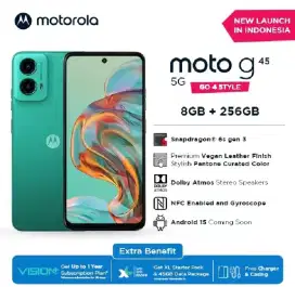 Murah New hp Motorola G45 5G 8/256 resmi, bs kredit/bs TT