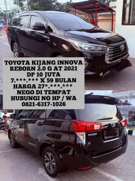 TOYOTA KIJANG INNOVA REBORN 2.0 G AT 2021 DP 10 JUTA