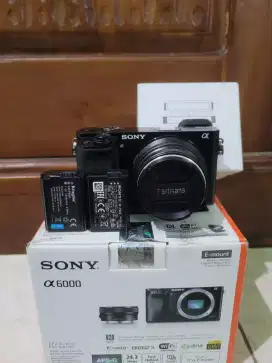 SONY a6000+fix 25mm f1.8 FULLSET LIKE NEW!! Sc 10rb MINIM!!