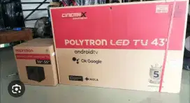 TV Polytron 43 Inci Android TV + Soundbar gratis breaket