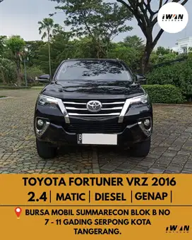 Toyota Fortuner VRZ 2.4 Diesel A/T 2016 – Kredit DP 5 Juta