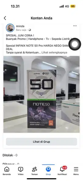 INFINIX NOTE 50 Pro HP Gaming 3Jtan