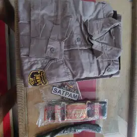 Baju satpam coklat lengkao