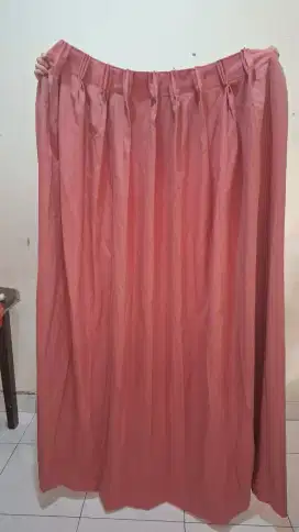 Tirai Gorden Jendela Pink Tebal Bagus