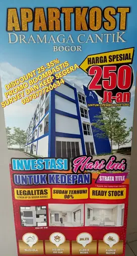 Apartemen Kost selangkah dari kampus IPB Dramaga Bogor