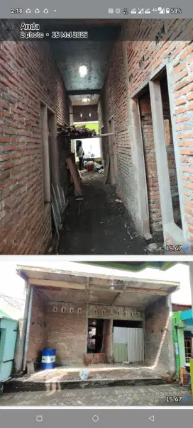Jual rumah kos setengah jadi