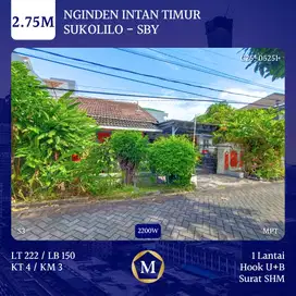 JUAL RUMAH NGINDEN INTAN TIMUR SURABAYA HOOK SHM DKT TENGGILIS MERR
