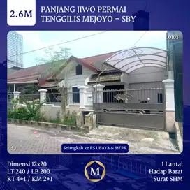 JUAL RUMAH PANJANG JIWO PERMAI TENGGILIS SURABAYA DKT UBAYA RS UNIV