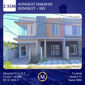 JUAL RUMAH RUNGKUT HARAPAN SURABAYA HOOK BARU 2 LANTAI PANDUGO MERR