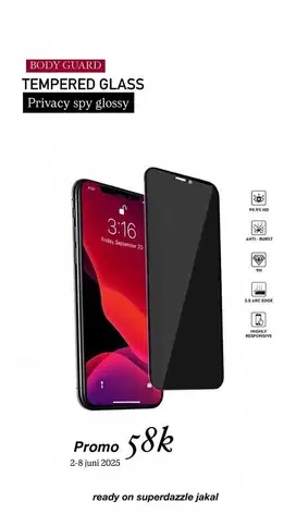 Pelindung layar ponsel antispy