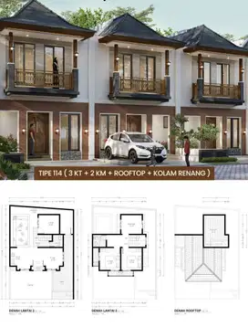 RUMAH VILLA 2 LANTAI ADA POOL DAN KOLAM RENANG VIEW MANTAP