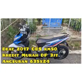 Beat Digital 2017 Biru Putih CBS km50Rban