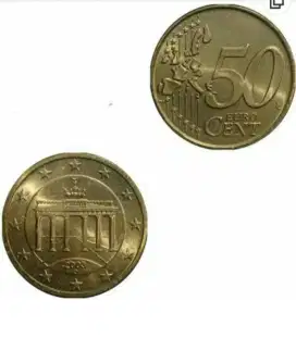 Koin euro warna emas