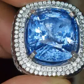 Nego , Maxixe Beryl Ring Perak Microsetting