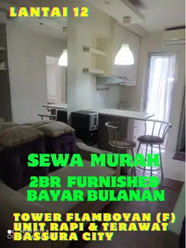 SEWA MURAH BAYAR BULANAN 2BR FURNISHED TOWER F APARTEMEN BASSURA CITY