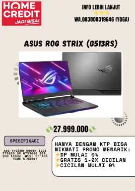 Cicilan laptop Gaming ROG Strix G513RS