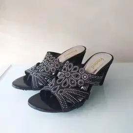 Sandal Heels Fladeo Original Hitam