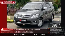 Toyota Grand Innova 2.0 G MT Manual NIK 2013 Gray On Beige