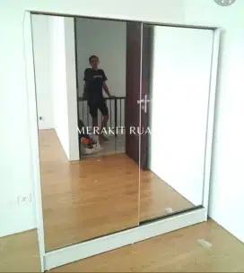 Lemari Pakaian Premium Sliding 2 Pintu