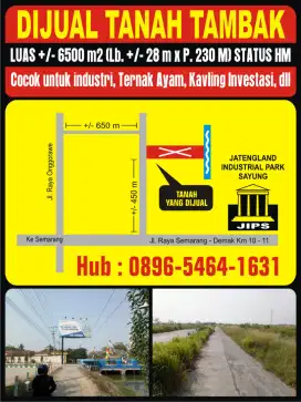 Jual tambak zona industri