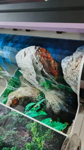 Print wallpaper dinding pemandangan cetak stiker tembok desain bebas