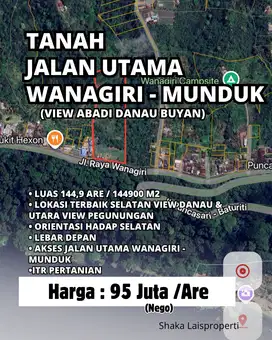 Dijual Tanah View Abadi Danau Buyan Jalan Utama Wanagiri Munduk