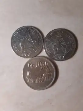 koin 100 rupiah rumah gadang jadul