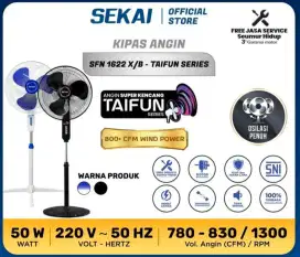 Kipas angin berdiri sekai stand fan16 inch taifum series 1622