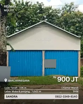 Dijual Kios Cocok Untuk Usaha Area Banjar Negara Lokasi Strategis